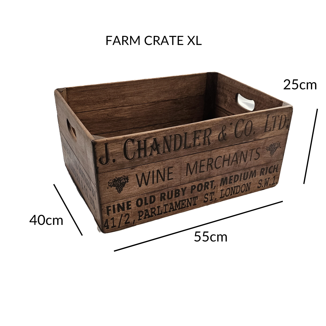 Vintage farm crate Storage box rustic
