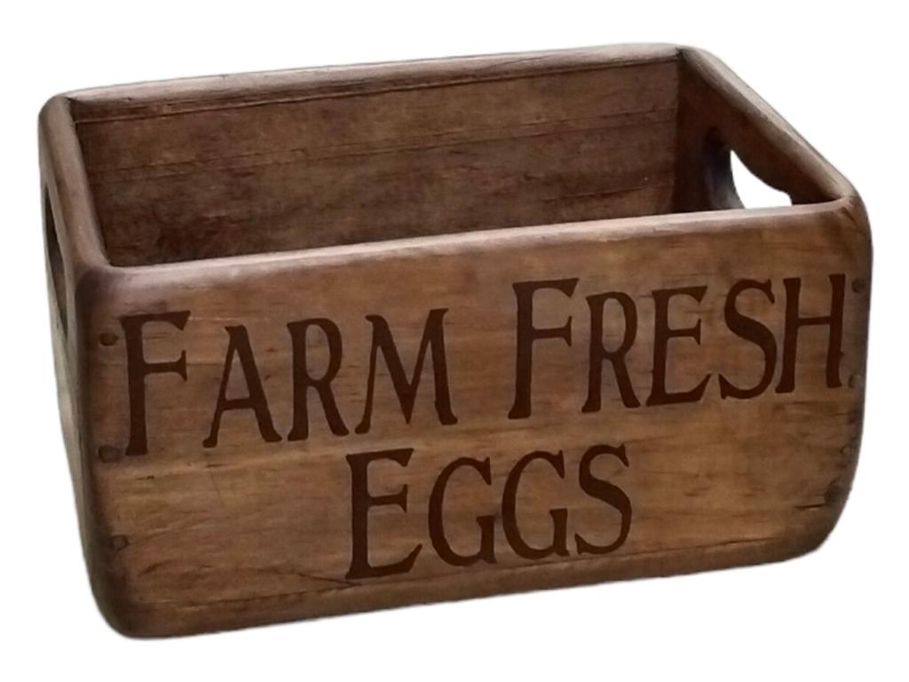 Wooden Egg Storage - Fresh Eggs