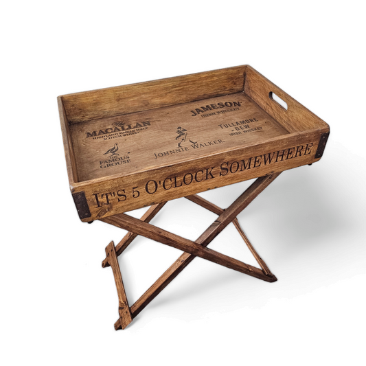 Large Butler Tray and Stand - Spirits Drinks Stand