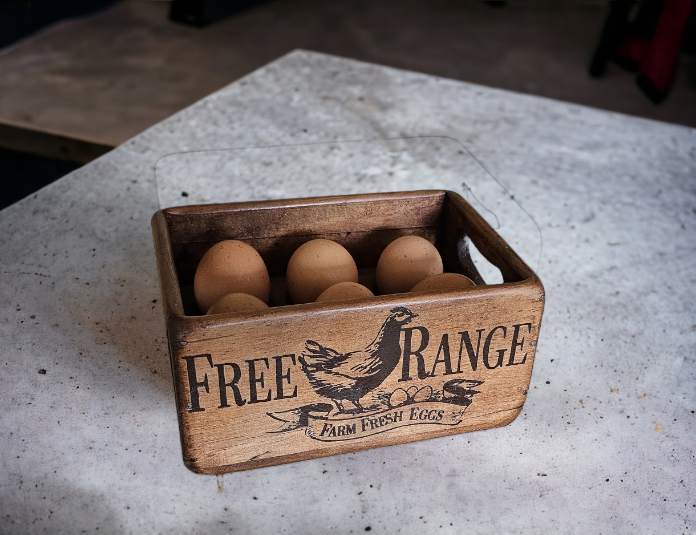 Wooden Egg Storage - Free Range Eggs